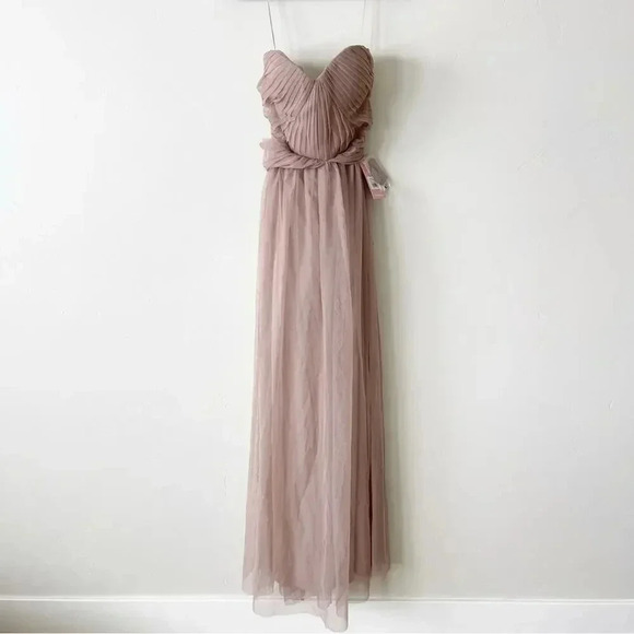 Birdy Grey Christina Convertible Bridesmaid Dress in Tulle Sandy Taupe S NWT - Picture 7 of 14